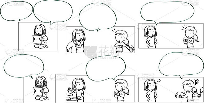矢量卡通爱漫画人物的故事设定