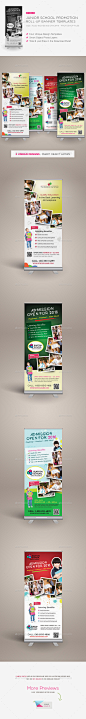 Junior School Promotion Roll-up Banners - Signage Print Templates