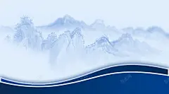 蓝色水墨风商务名片海报背景模板 背景 设计图片 免费下载 页面网页 平面电商 创意素材