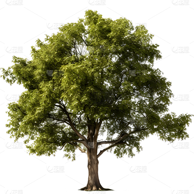通用3D立体实景树绿色植物元素贴纸