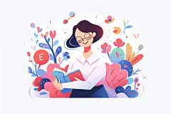 教师节扁平风插画