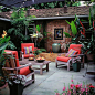 Create an outdoor escape by using tropical plants  to make it feel like a lush rain-forest. More patio perk-ups: http://www.bhg.com/home-improvement/patio/24-patio-perk-ups/?socsrc=bhgpin061513tropical=19: 