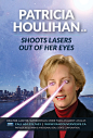 加拿大地产经纪的“激光眼”.这是一张看起来很简陋的海报，海报标题上写着“Patricia Houlihan双眼射激光”，Patricia Houlihan是谁？就是画面上的这个女人，她是加拿大温哥华的一名独立房产经纪人，这个广告的用意就在于强调她不但是一名经纪，同时还是律师，更是一位拥有“火眼金睛”的超能女人，能够解决客户找房挑房难的痛点。这个看起来有些简单和愚蠢的广告被投放在公交车站后不久，便登上了国外著名社交新闻网站Reddit的头版，并引发大量关注，很多人纷纷拿来玩PS，各种脑洞……与其他千篇一律地