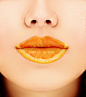 创意橙子嘴唇