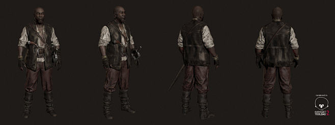 海盗_ZBrush_game model...