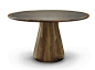 Round walnut table B-180 | Table - Dale Italia