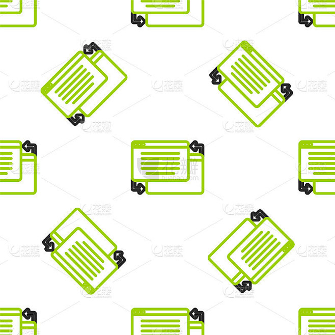 Line UI or UX design icon isolated seamless patter