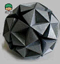 多彩的立体纸球花的制作 多面体纸球的折法图解