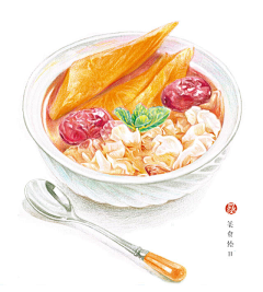 童年时光鸡1991采集到美食插画