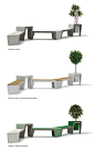 The Module P — urban furniture system design by Mikhail Belyaev, via Behance