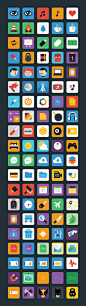 Stylicons: 100 flat icons : Stylicons are made from vector shapes at 48x48px and comes as an organised PSD and AI master file...