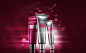 PETER SCHAFRICK  I  LIQUIDS AND SOLIDS  PHOTOGRAPHER  - COSMETICS - 1 : advanced retinol, product, cosmetics, maroon, night treatment, day treatment, group, crisp, clean, graphic