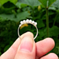 一爿小店珍珠纯银绕线戒指可定制送女朋友送闺蜜