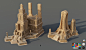 Ancient Temples Kit, Jakub Vondra : Few picks from the ancient temple kit I did recently for Kitbash3d.<br/>I was responsible for modeling and texturing these 30 mid-poly building of various sizes with 16 tileable materials.<br/>Here I threw s