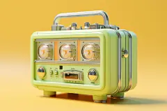 复古收音机录音机家电机器怀旧模型
