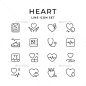 设置行心脏——人造物体对象的图标Set Line Icons of Heart - Man-made objects Objects活动,解剖学,节奏,节拍,心电图,心脏病,保健,心电图,健康,心脏,心跳,图标,说明,内部的,生活,线,医疗、医药、监视、器官,轮廓,身体、药丸,脉搏,速度,运行,集,听诊器,治疗波 activity, anatomy, beat, beats, cardiogram, cardiology, care, electrocardiogram, health, heart, h