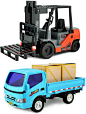 Amazon.com: Click N' Play Forklift & Truck Play Set Vehicle: Toys & Games