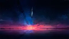 数星人 夜空 唯美动漫星空风景壁纸