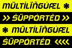 圆角粗体科幻未来科技感电影海报标题装饰英文字体模板