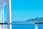 adobe illustrator digital ILLUSTRATION  Landscape Ocean seagull Snow f (6).png