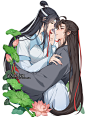 ✔《魔道祖师》NyaMuse作品 魏无羡 蓝忘机 古风耽美BL 古风纯爱插画 小说同人插画