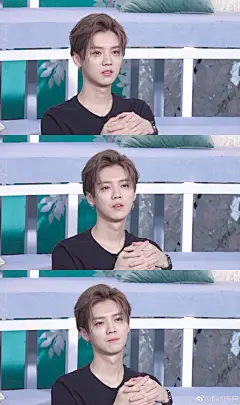 这就是对唱里一不小心就变表情包的鹿晗，找了几张表情正常的，颜值不错啊，少年感又回来了~ ​​​​