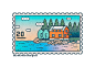 #插了个画#分享一组邮票设计，作者Kuocheng Liao，来自台湾