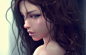 3D Graphics Girls Hair Brown haired