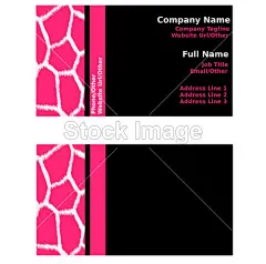 粉红色及黑色长颈鹿名片#名片设计##名片##business card##商务名片##设计素材##矢量图##EPS##礼品卡# #横幅名片#