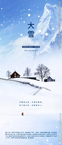 大雪节气海报