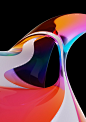 glass geometry 3D Colourful  deep houdini digital