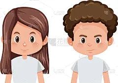 发型,男性,女性,分离着色,男孩,可爱的,人,肖像,布置,收集