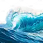 特效通用实景蓝色海浪浪花元素素材