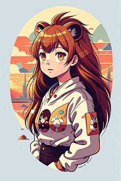 原创人物立绘插画素材女生人物插画手绘二次元
