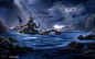 painting sea mythology God of War Poseidon ghost ship Terrain ocean wave screenshot computer wallpaper