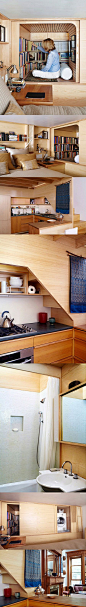 Faced with the challenge of a diminutive New York apartment in desperate need of a refresh, architect Tim Seggerman went straight to his toolbox to craft a Nakashima-inspired interior. The apartment, a 240-square-foot shoebox with a sleeping loft over the