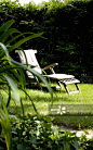 庭院,菜园,Sun Lounger,夏天,木制正版图片素材