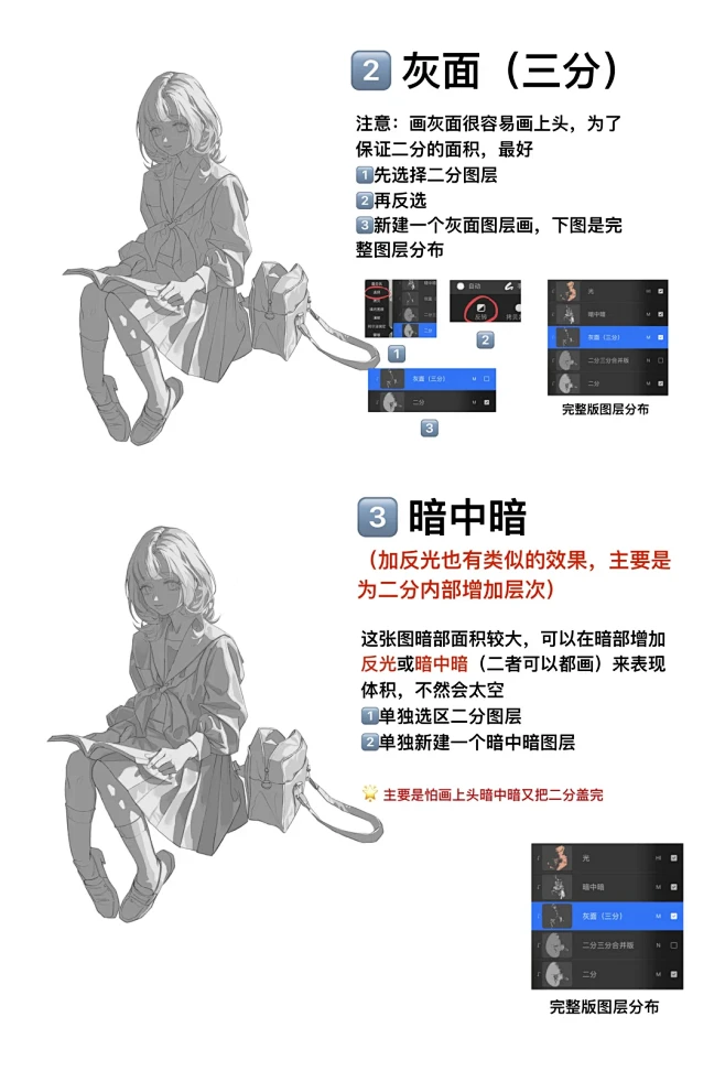 【全流程步骤】画完二分之后怎么细化？ - 小红书-花瓣网
