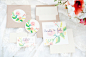 Watercolor floral wedding #invitations | Kristina Curtis Photography | See more on http://burnettsboards.com/2014/01/mother-daughter-inspiration-shoot/
