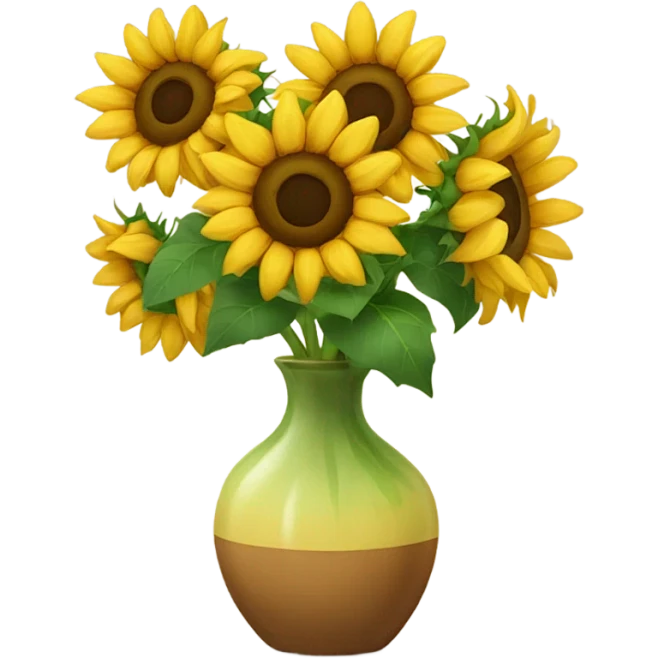Sunflowers in a vase emoji-花瓣网