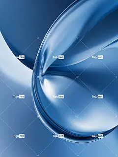 两条光滑的弧线渐变抽象的蓝色背景具有光滑的曲线和反射海报