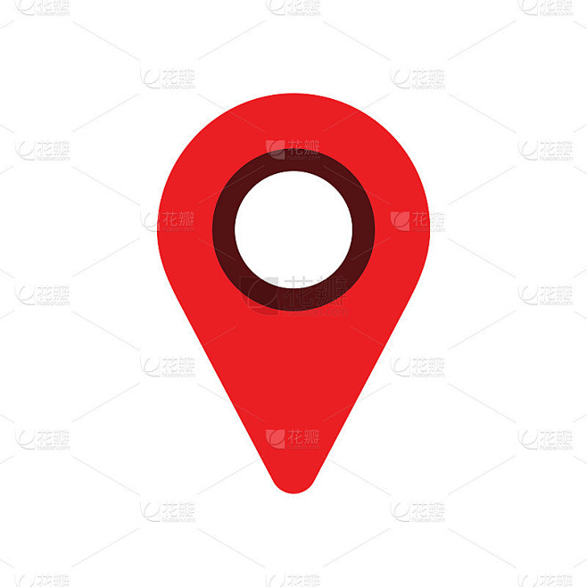 地图指针图标，GPS位置符号，地图引脚，位置地图图标