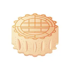 点击来源直接获取大图文件 |moon cake on white background