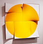 Jan Maarten Voskuil, Flatout Pointless Permanent Yellow, Acrylic on Linen, 63 x 63 x 8.7 inches: 