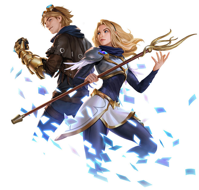 Ezreal and Lux Art f...