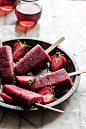 Strawberry Red Wine Popsicles