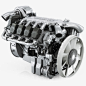 梅赛德斯-奔驰 om502la 柴油发动机 3D