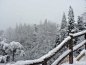 在黄石寨上一路走一路玩，因为下雪，山下的能见度虽然还好，山上就雾气蒸腾，从观景台...