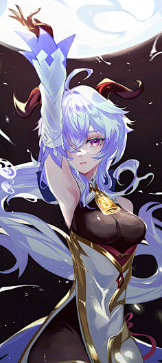 原神-花瓣网|陪你做生活的设计师 | な大人甘雨ちゃん - memeno的插画