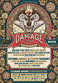 Damage Festival : Poster design for the Damage Festival in Paris.